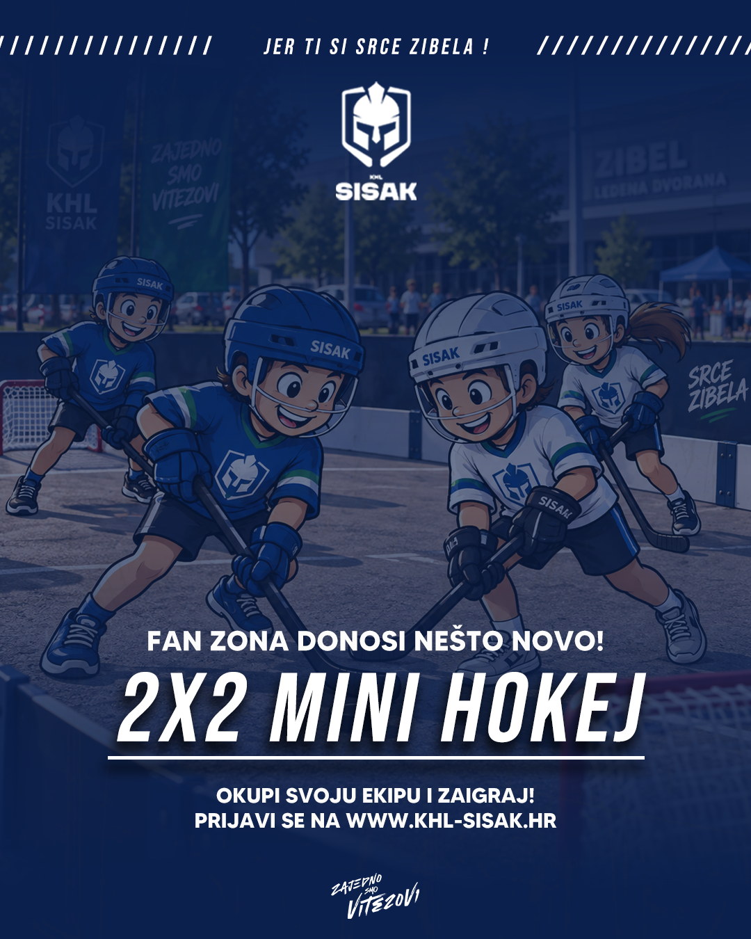 2x2 mini hokej u fanzoni KHL Siska